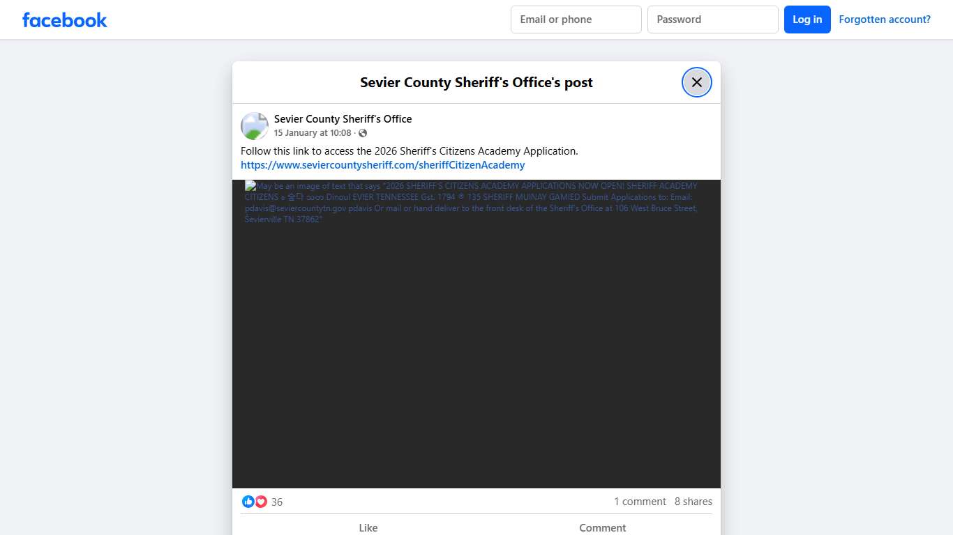 Follow this link to... - Sevier County Sheriff's Office Facebook